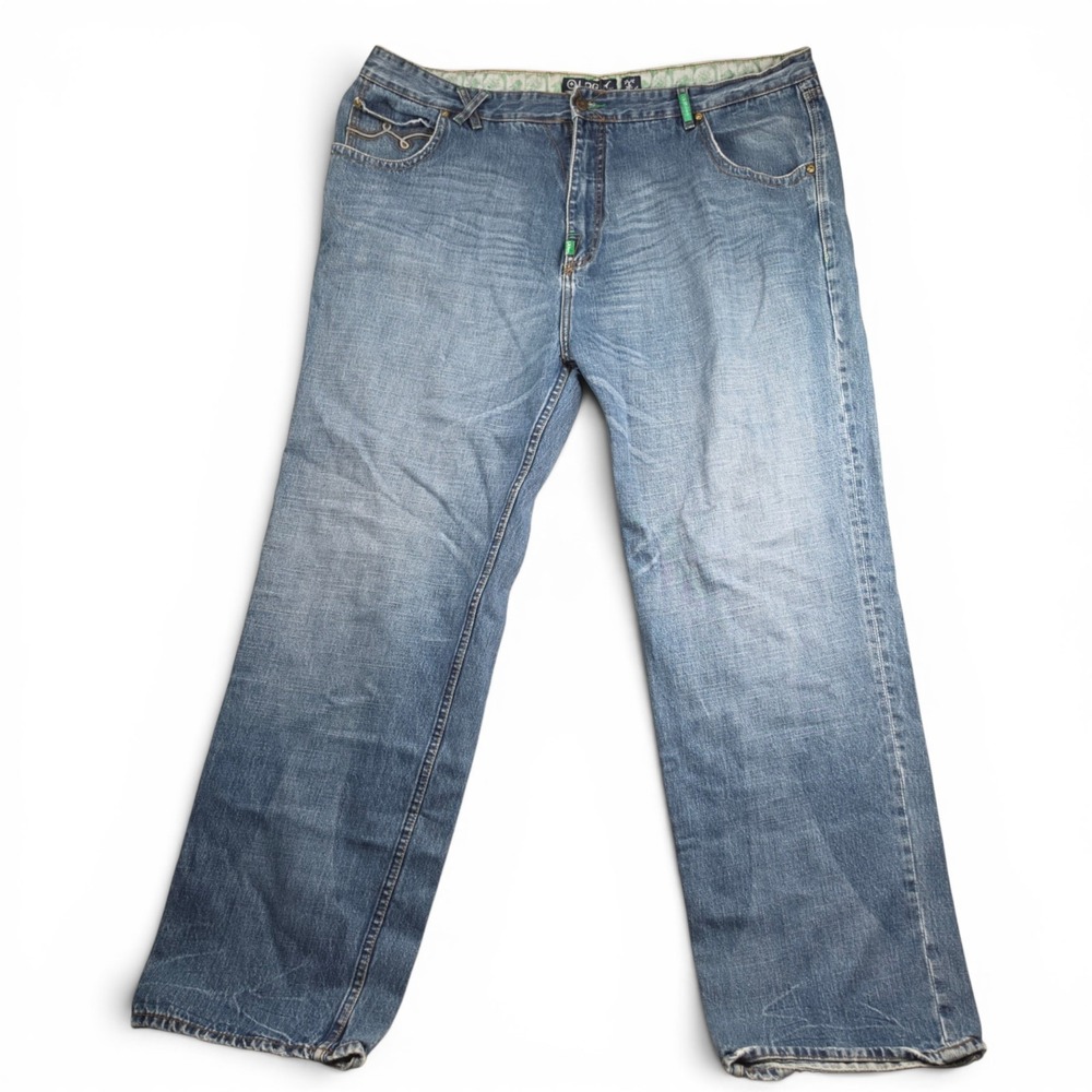 LRG Lifted Research Group Vintage Y2K Light Wash Baggy Denim Jeans Size 46 Mens